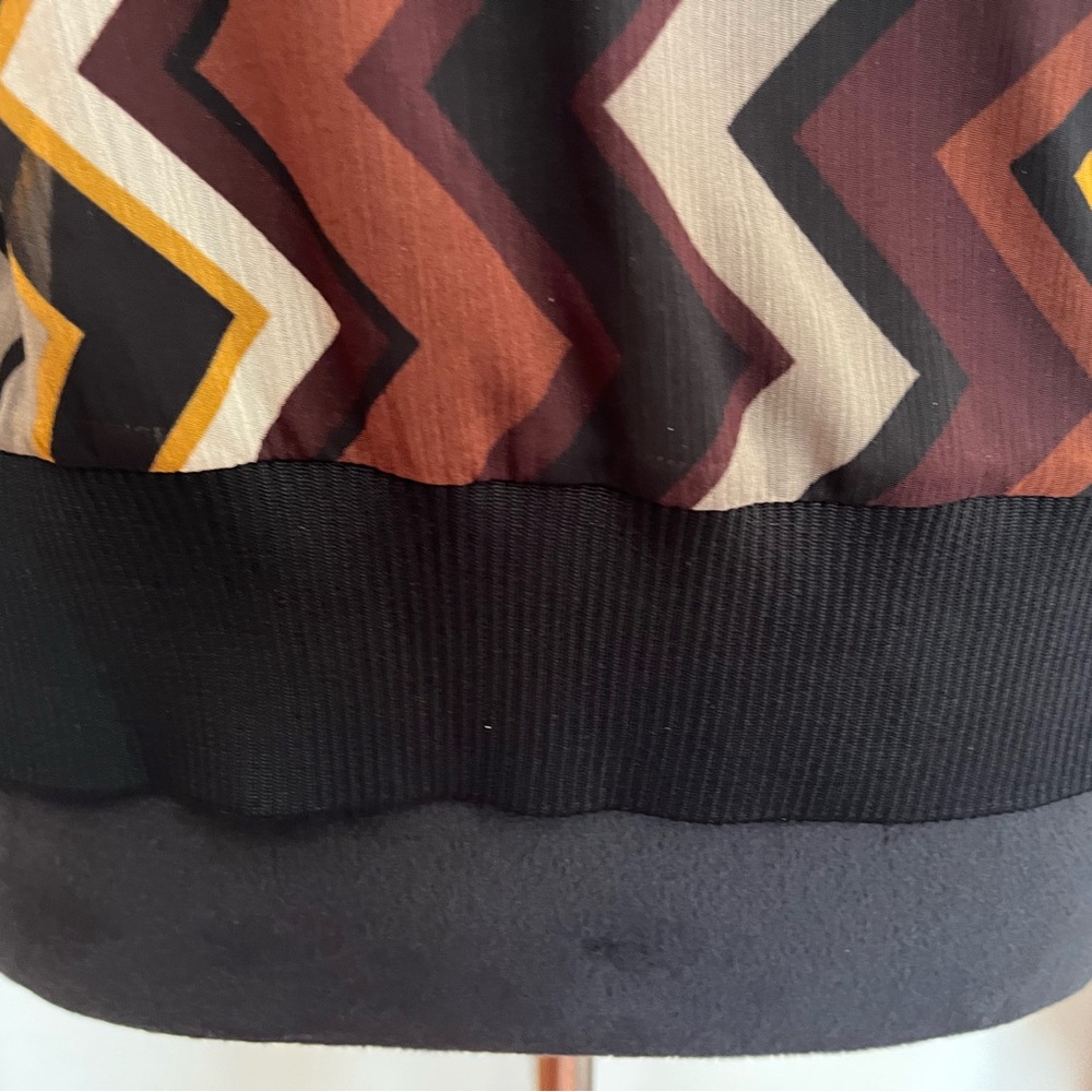 Missoni for Target Black and Brown Graphic Long Sleeve Blouse Size Small - Picture 6 of 10